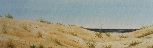 Dünen und Meer, gemalt von Gérald Tron